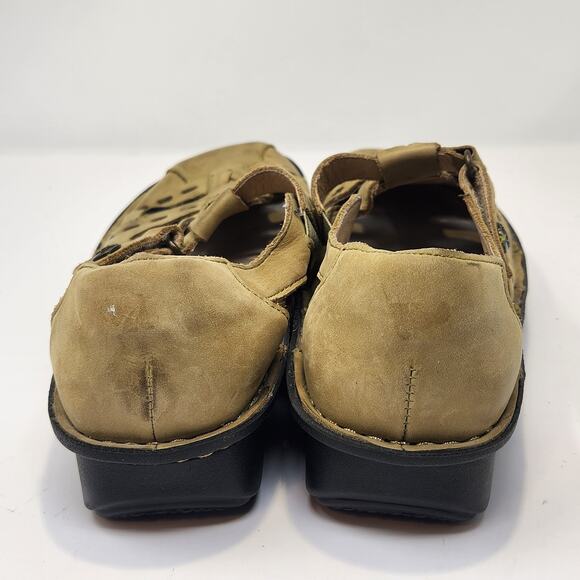 Alegria Womens Pesca Sage Green Leather Clogs Size 37 US 6.5 Comfort Shoes - Picture 6 of 8